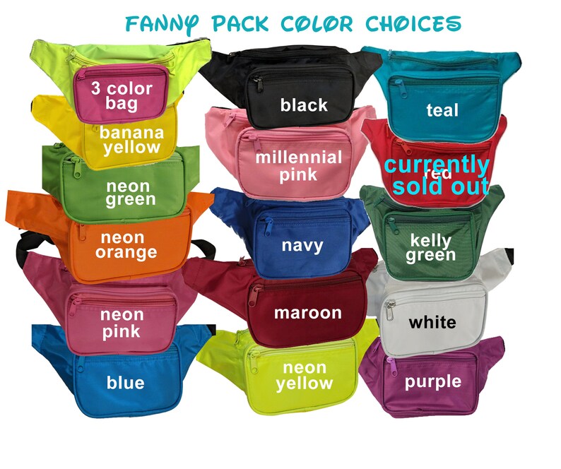 Neon Custom Party Fanny Pack 90s 80s Bride Etsy