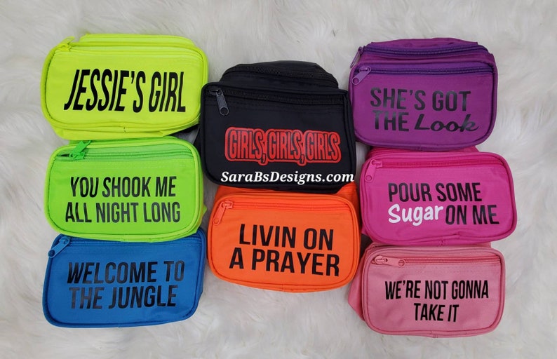 Neon Custom Party Fanny Pack 90s 80s Bride Etsy