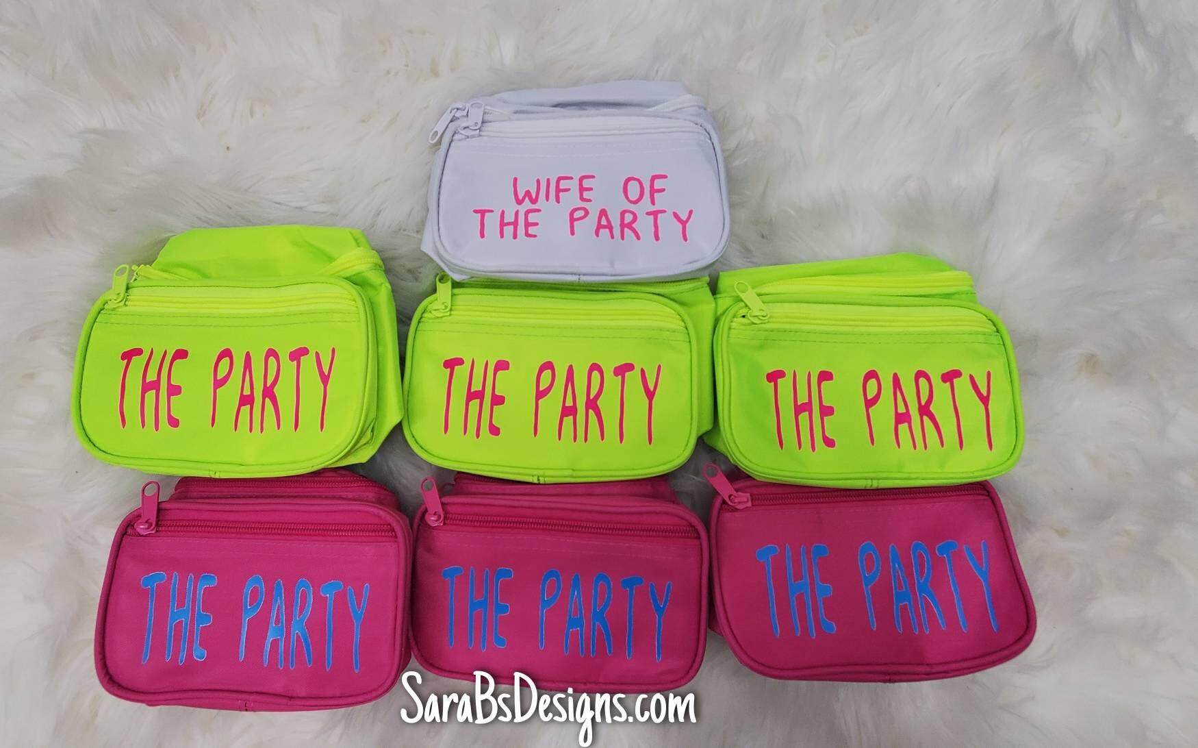 Neon Custom Party Fanny Pack 90s 80s Bride Etsy