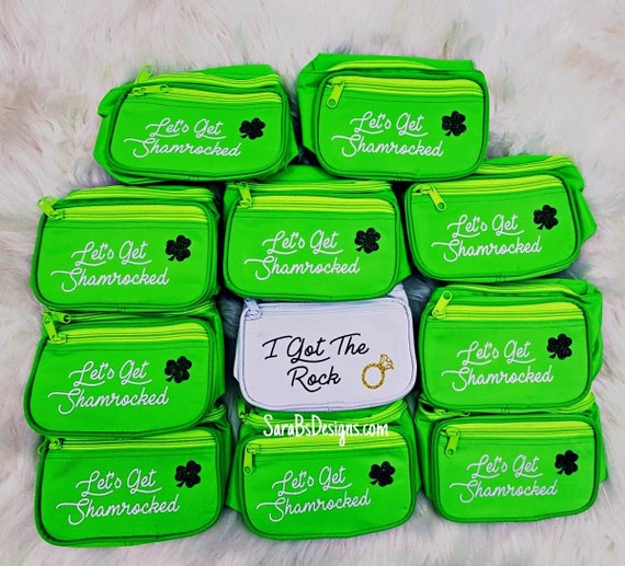 St Patricks Day Custom Fanny Pack -St. Pattys Day| Irish | Kiss Me | Shamrock | Ireland | Monogram | Party | | Sling bag  | Cross body