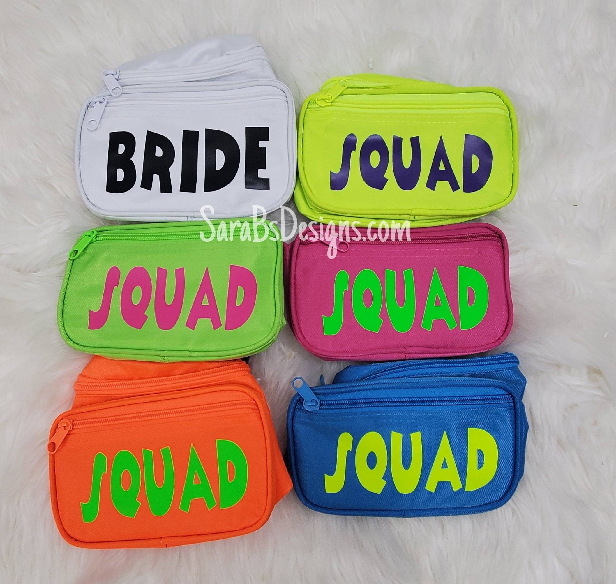 Neon Custom Party Fanny Pack 90s 80s Bride Etsy