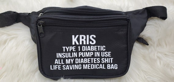 Medical Fanny Pack  | Custom Design | Diabetes | Insulin | Epipen | Nurse | Medication Bag | run on coffee | Sling bag  | Cross body