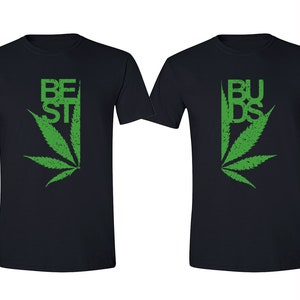 Fri frakt Matchande par familj 420 marijuana marijuana marijuana matchande par herr t-shirt med rund hals, svart