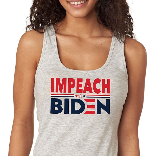 Women's Impeach Biden Tank Top, Trump MAGA Let's Go Brandon Shirt, FJB Conservative 2nd Amendment Politics