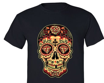 Mexican Lady Mexican Girl Unisex Sizes Skull Girl Mexican Skull Graphic Tee Cute T-Shirts Skull Tshirt Family Outfit Aesthetic Shirt TU1229