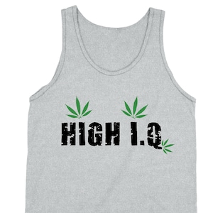Herrlinne High IQ 420 T-shirt Marijuana Leaf Weed Pot Kush Bud Joint Dope High Gift Herrlinne T-shirt