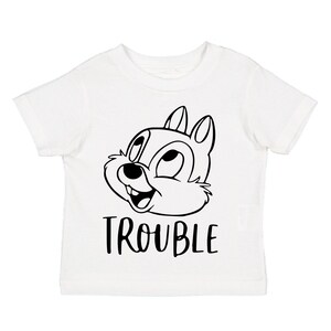 Youth Toddler Trouble Chipmunk Matching Family Vacation Magical Boy Kingdom Girl Magic Soft Castle Children Crewneck T-Shirt