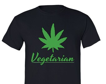 Vegetarian Marijuana Leaf Pot Leaf 420 Weed Smoking Crewneck Sweater