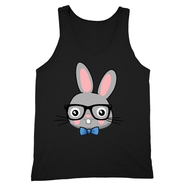 Men's Tank Bunny Rabbit Cool Shirt Easter Egg Peep Spring Hippy Hop Hip Eyeglasses Tanktop T-Shirt