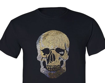 sequin skull t shirt