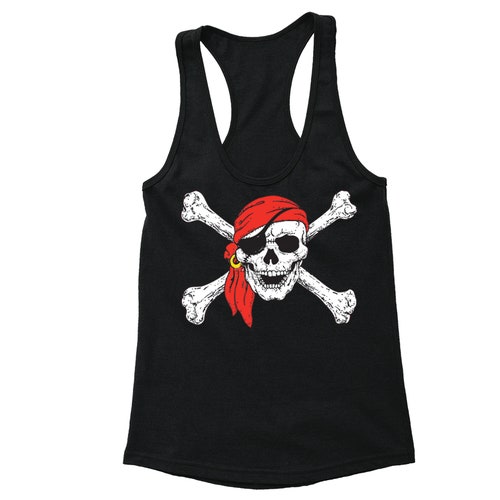 JOLLY ROGER SKULL & CROSSBONES TEE (Womens Baby Tee) main image 0