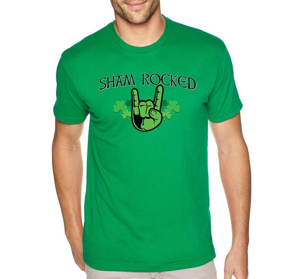 St Patricks Day Irish Green Shamrock Beer Rock Horns T-Shirt St Patricks Day Irish Green Shamrock Beer Rock Horns T-Shirt