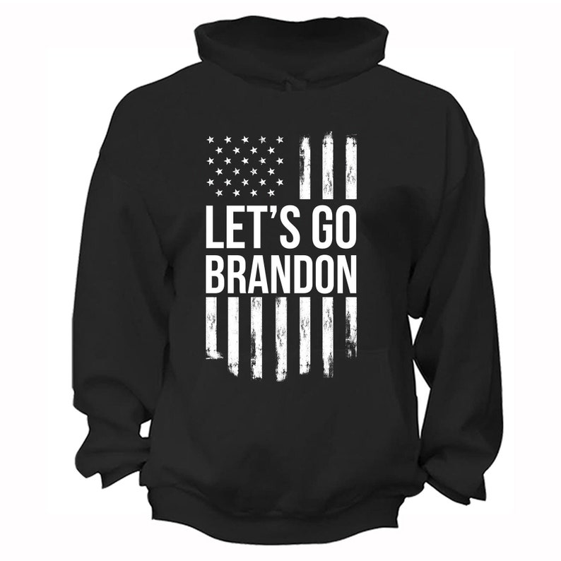 Men Women's Let's Go Brandon FJB Joe Biden Impeach Republican Conservative American Flag Trump 2024 MAGA Political Hoodie 