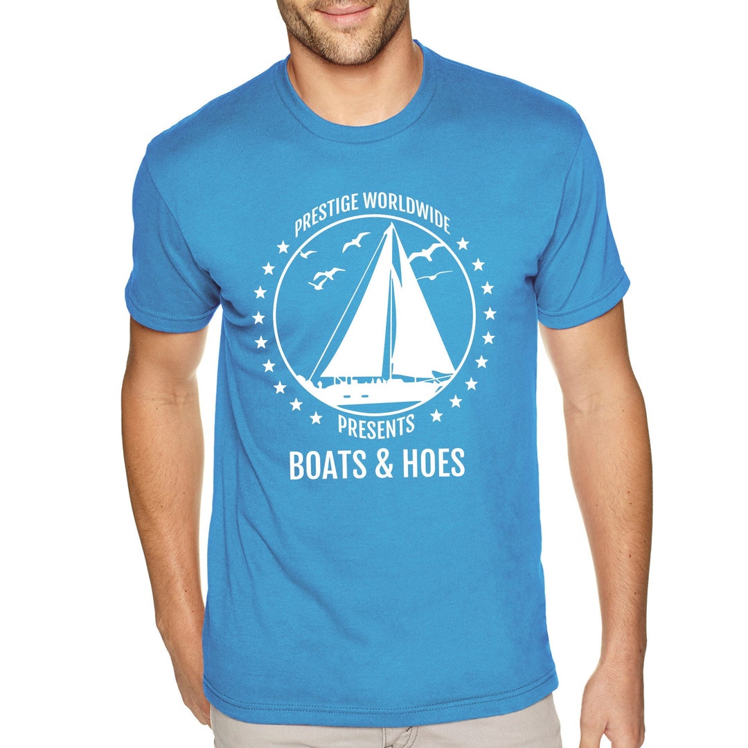Men's Prestige Worldwide Presents Boats Tshirt, Funny Nautical Beach