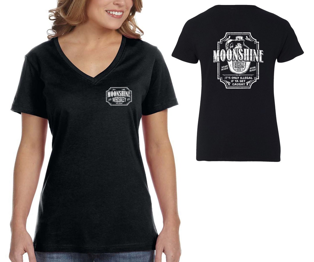 Unisex Fan Shirt MOONSHINE T-Shirt – Lustiger Whisky & Schwarzbrenner-Spruch Im Oldschool USA-Design Moon Shine Fashion - Foto 9