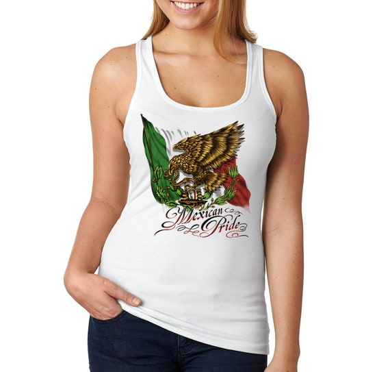 Women/'s Mexico Eagle La Bandera Mexican Pride Flag Cinco De Mayo V-Neck T-Shirt