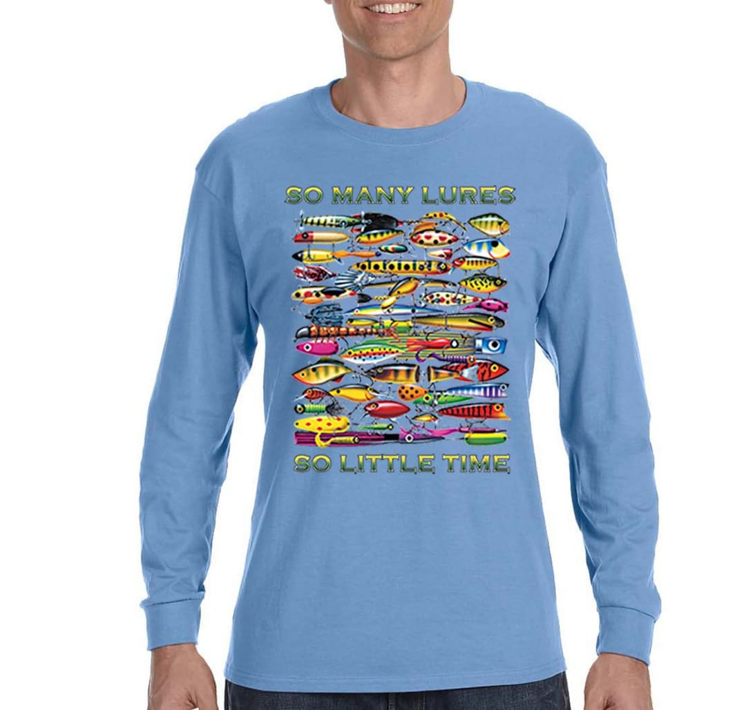 Men's so Many Lures so Little Time Funny Fishing Freshwater Saltwater