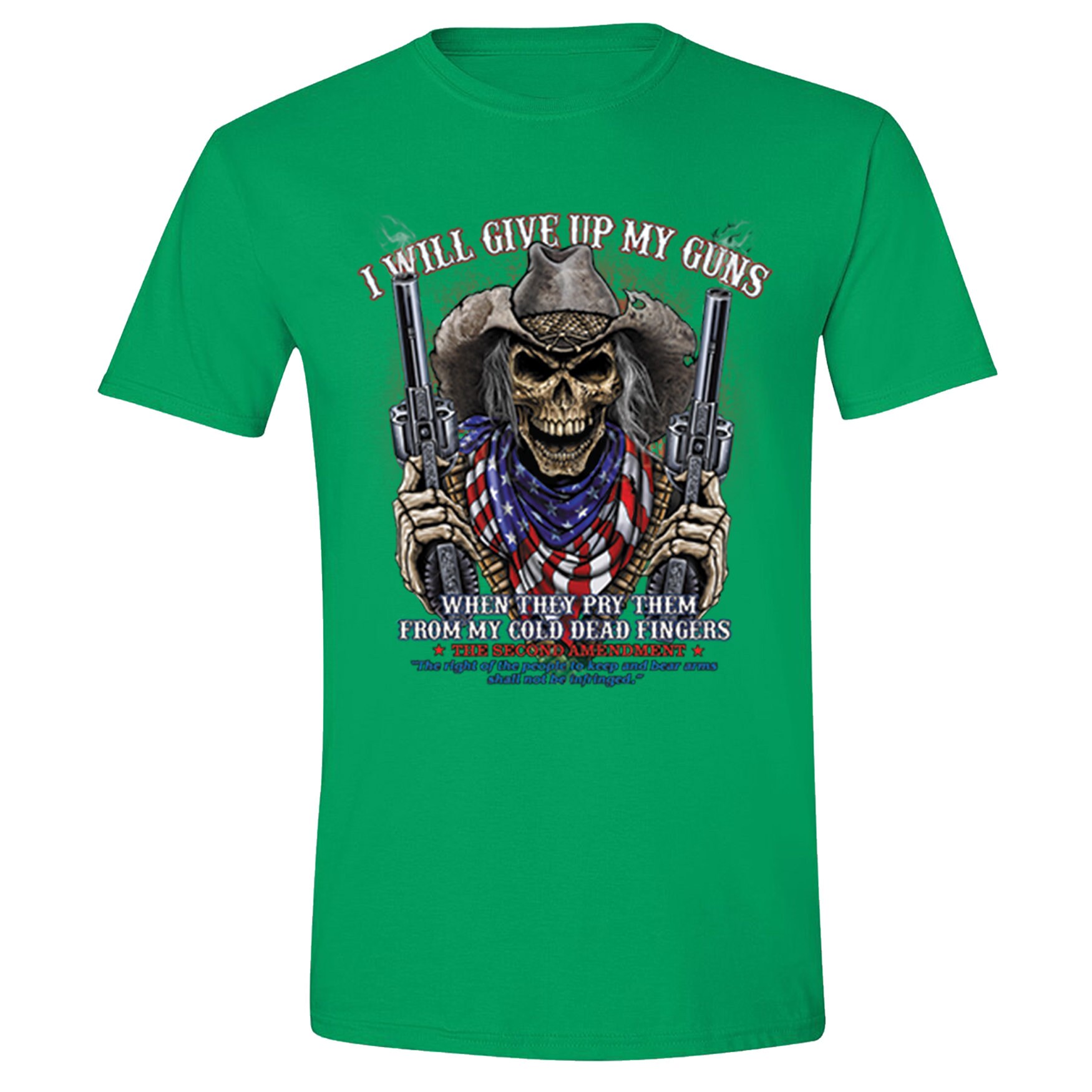 Men's Give up My Guns T-shirt, 2nd Amendment Skeleton American