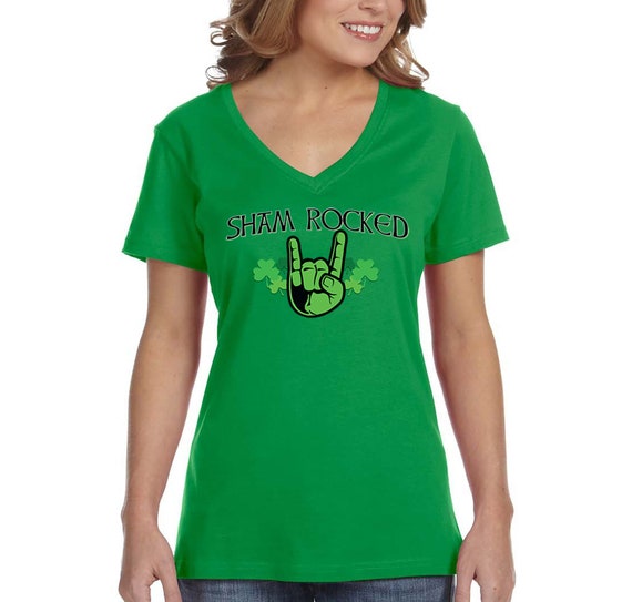 St Patricks Day Irish Green Shamrock Beer Rock Horns T-Shirt St Patricks Day Irish Green Shamrock Beer Rock Horns T-Shirt