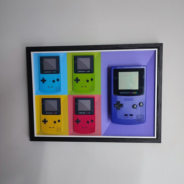 3D wall mount shadowbox for Gameboy Color. *gameboy not included - Wall mount only*
