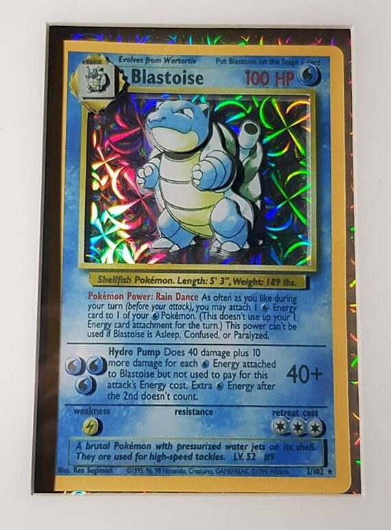 Boite Dombre De Carte Holographique Blastoise Pokemon 3d Etsy Canada