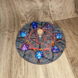 Spell Circle Dice-O-Rama Dice Holder and Display, Magical, Wizard, Mythical, Fantasy Games, Polyhedral Dice, Critical Roll, RPG, DnD.