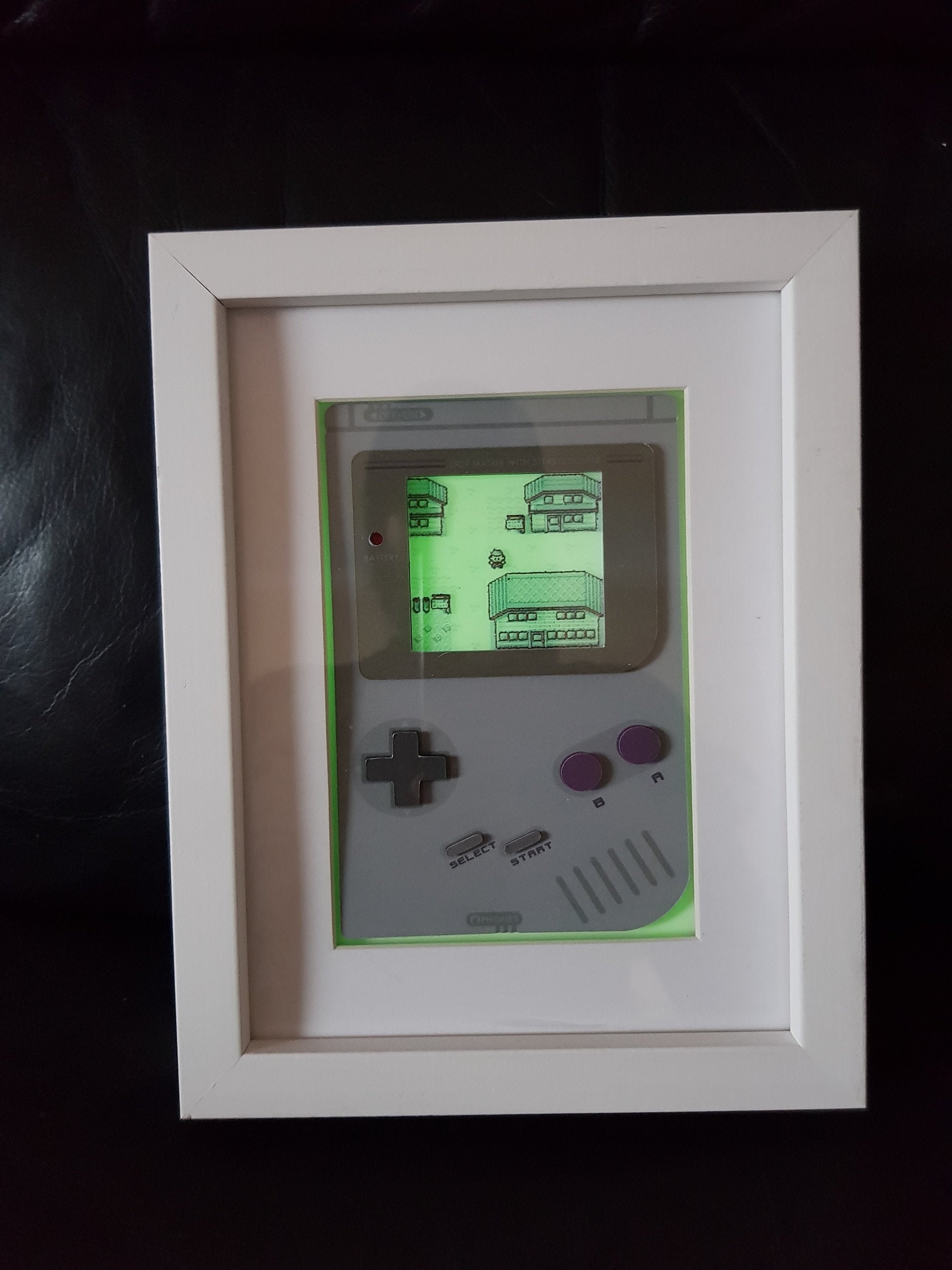 Glow in the Dark Gameboy Shadow Box 3D Wall Art Framed Etsy