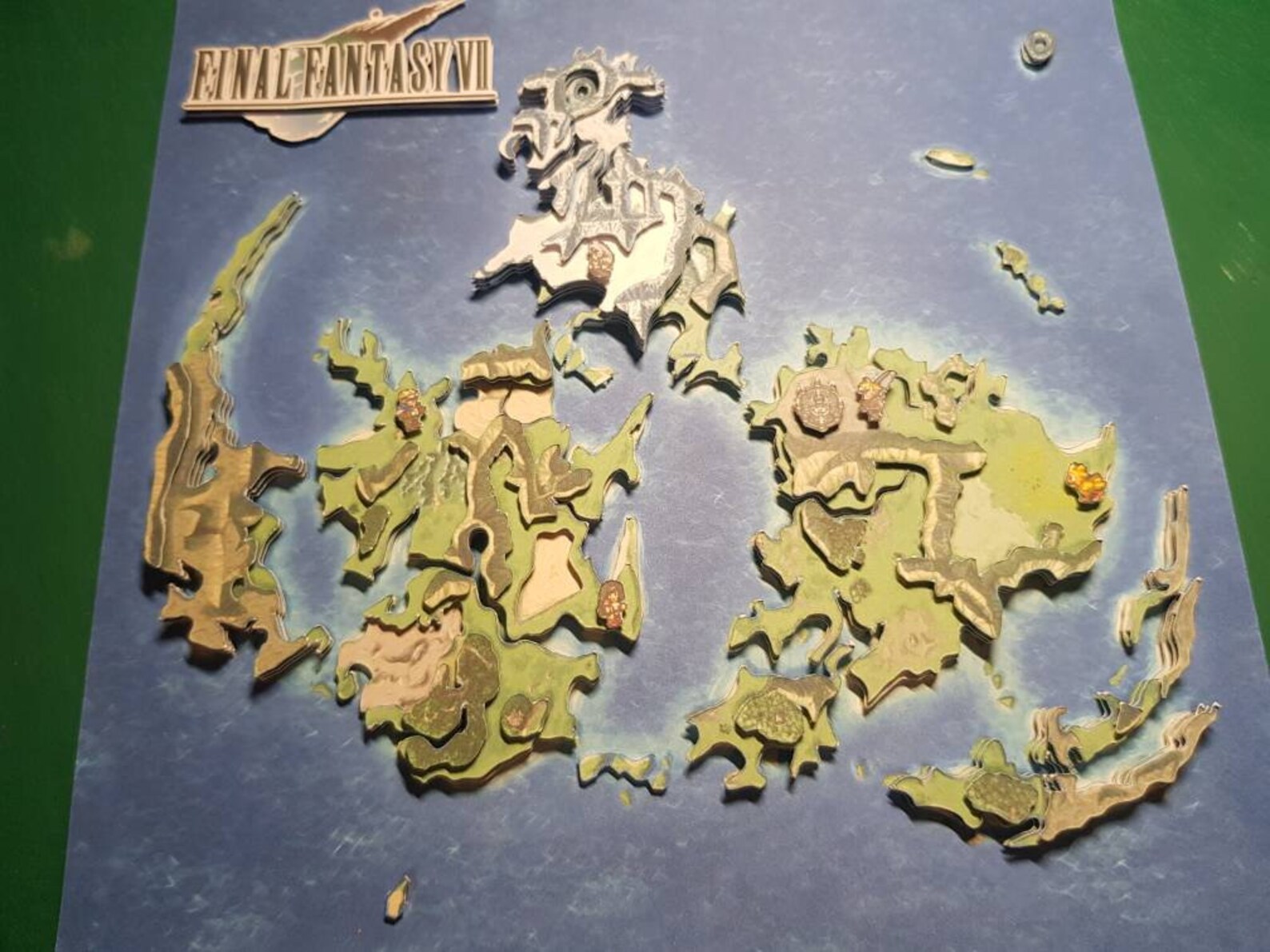 Final Fantasy 7 World Map 3D Shadowbox Regalo de jugador | Etsy