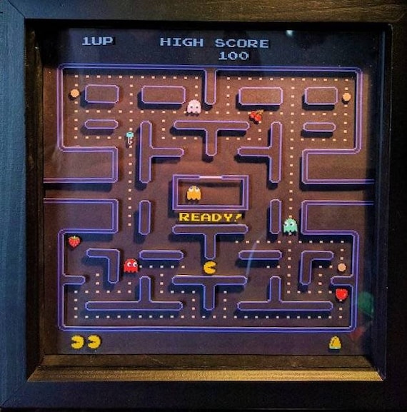 retro game shadow box