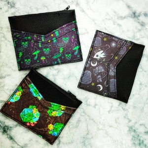 Amigo de bolsillo, billetera/bolso mini tarjetero, estilo alternativo, regalo de bolso hecho a mano, billetera gótica, accesorios emo, punk gótico