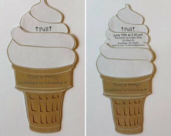 Ice Cream Cone Invitation