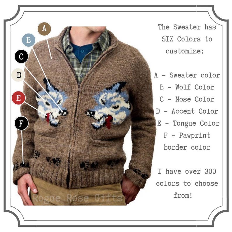 Custom Handknit 100% Wool Fox Sweater from Vintage Pattern image 6