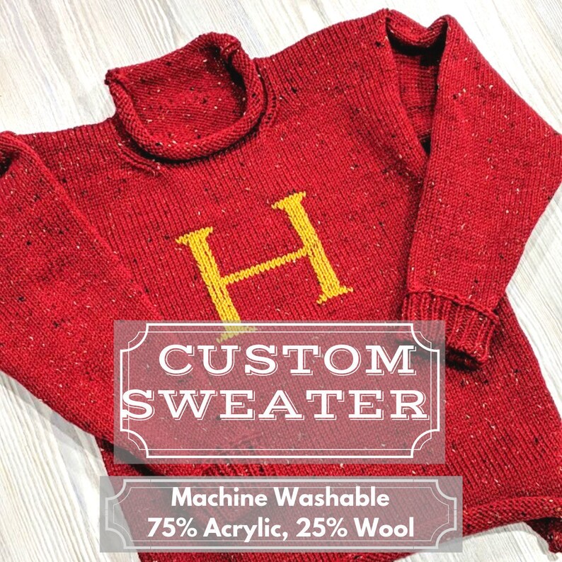 Handmade Weasley Sweater Personalized Acrylic Wool Blend - Etsy