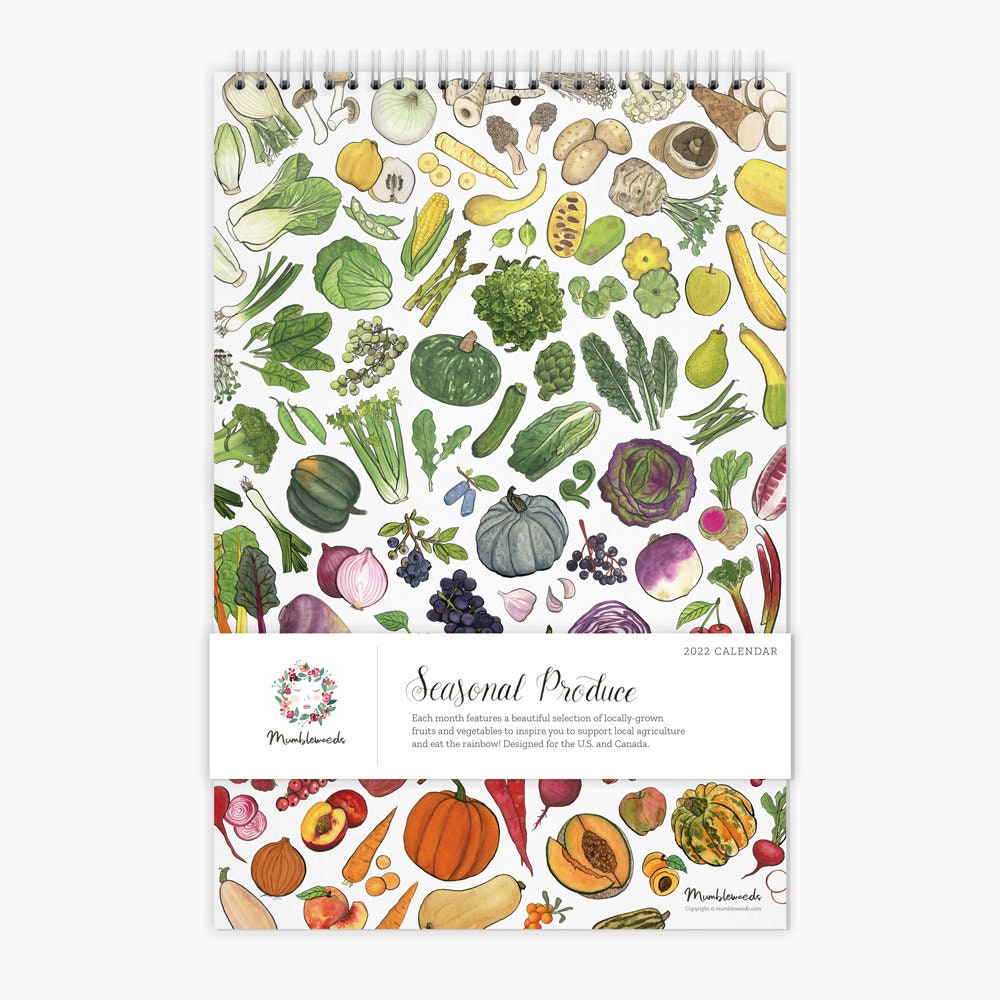 Produce On Wheels 2022 Schedule 2022 Seasonal Produce Calendar | Etsy Uk