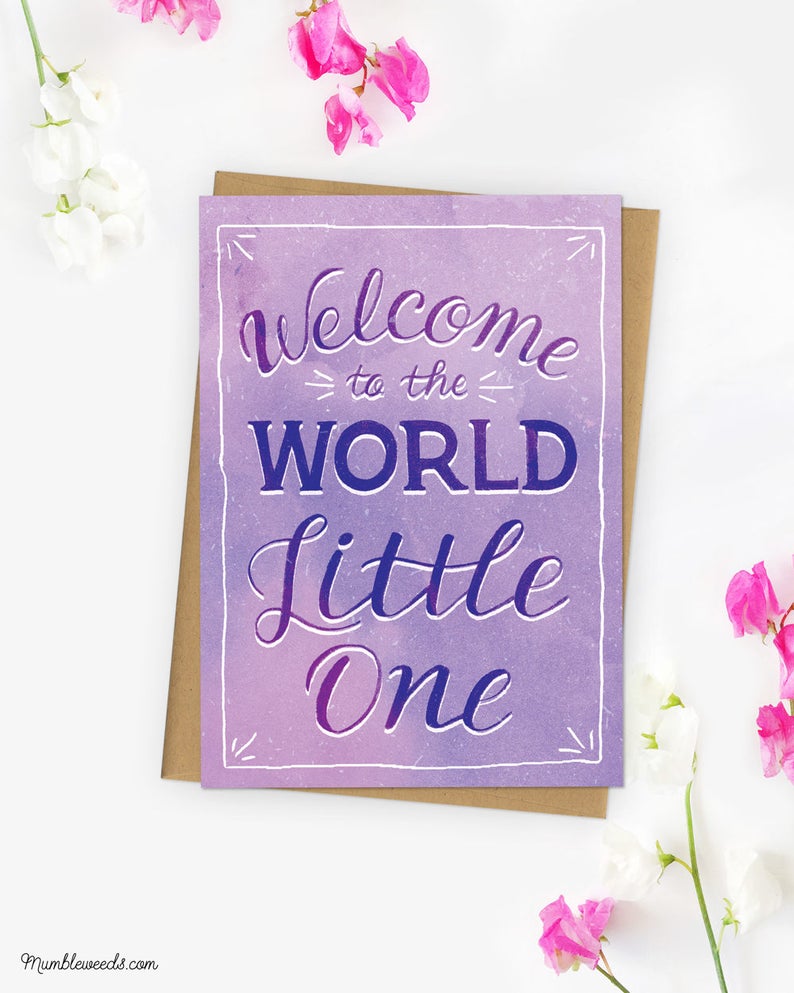 Welcome to the World Little One Greeting Card