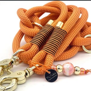 Adjustable dog leash for small dogs and puppies | Mix & Match rope leash | Custom collar set | Handmade image 13
