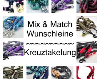 Mix&Match / desired leash cross rigging, dog leash, rope leash, dog collar, collar, leash, lead line, lead rope, dog, horse, ppm