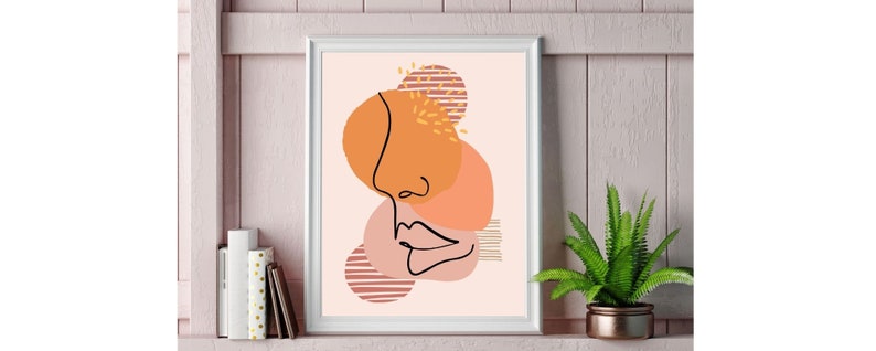 outline of woman Bedroom decor Abstract Wall Decor Wall Art Ladies face Single Line Drawing feminist Modern Art Print Home Print