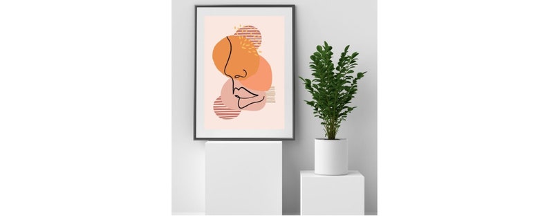 outline of woman Bedroom decor Abstract Wall Decor Wall Art Ladies face Single Line Drawing feminist Modern Art Print Home Print