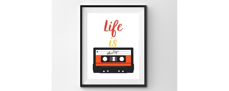 Retro printable teen room decor bedroom decor Retro art printable Retro art print 80/'s wall art living room decor