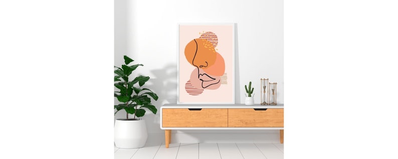 outline of woman Bedroom decor Abstract Wall Decor Wall Art Ladies face Single Line Drawing feminist Modern Art Print Home Print