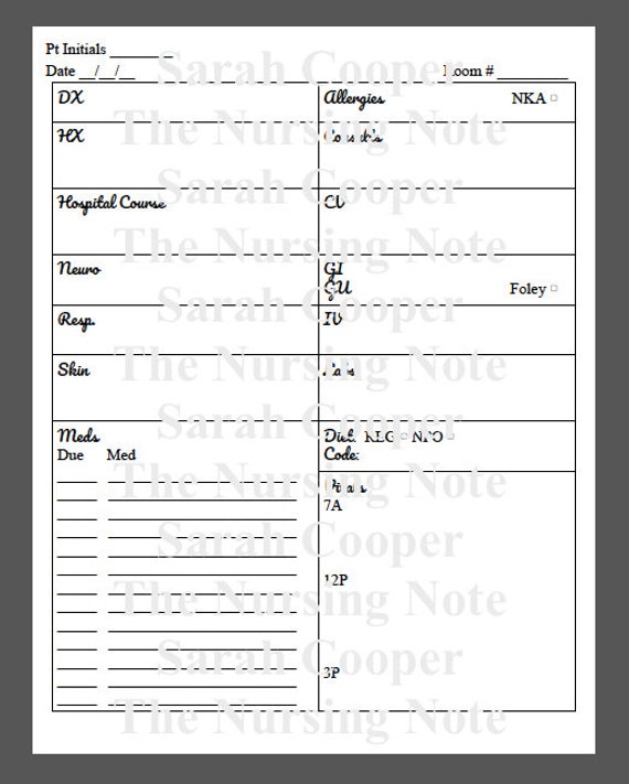 Nursing Shift Report Template PDF Template Nursing Shift Report Template PDF Template