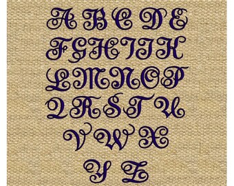 ABC Font Monogram Embroidery Designs, Alphabet Letters, Machine Embroidery Designs, instant download