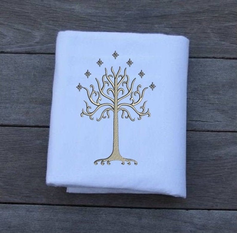 Lord of the Rings White Tree of Gondor Machine Embroidery Etsy