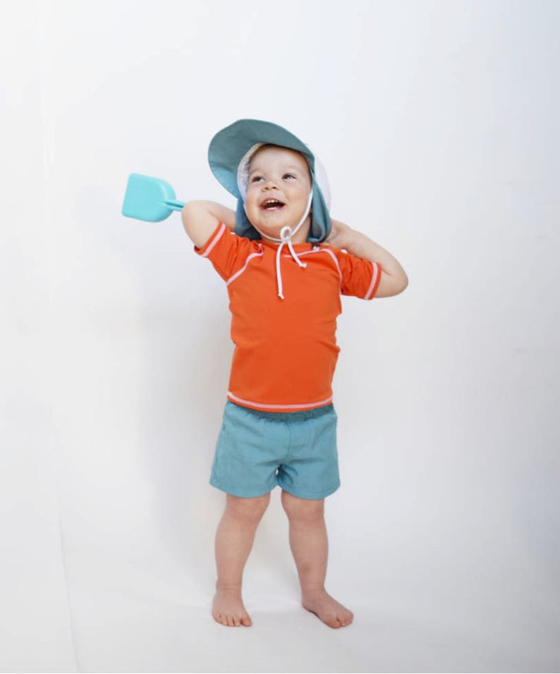 3mo9mo Long Sleeve Baby Swimsuit, Boy Sun Shirt, Long Sleeve Rash