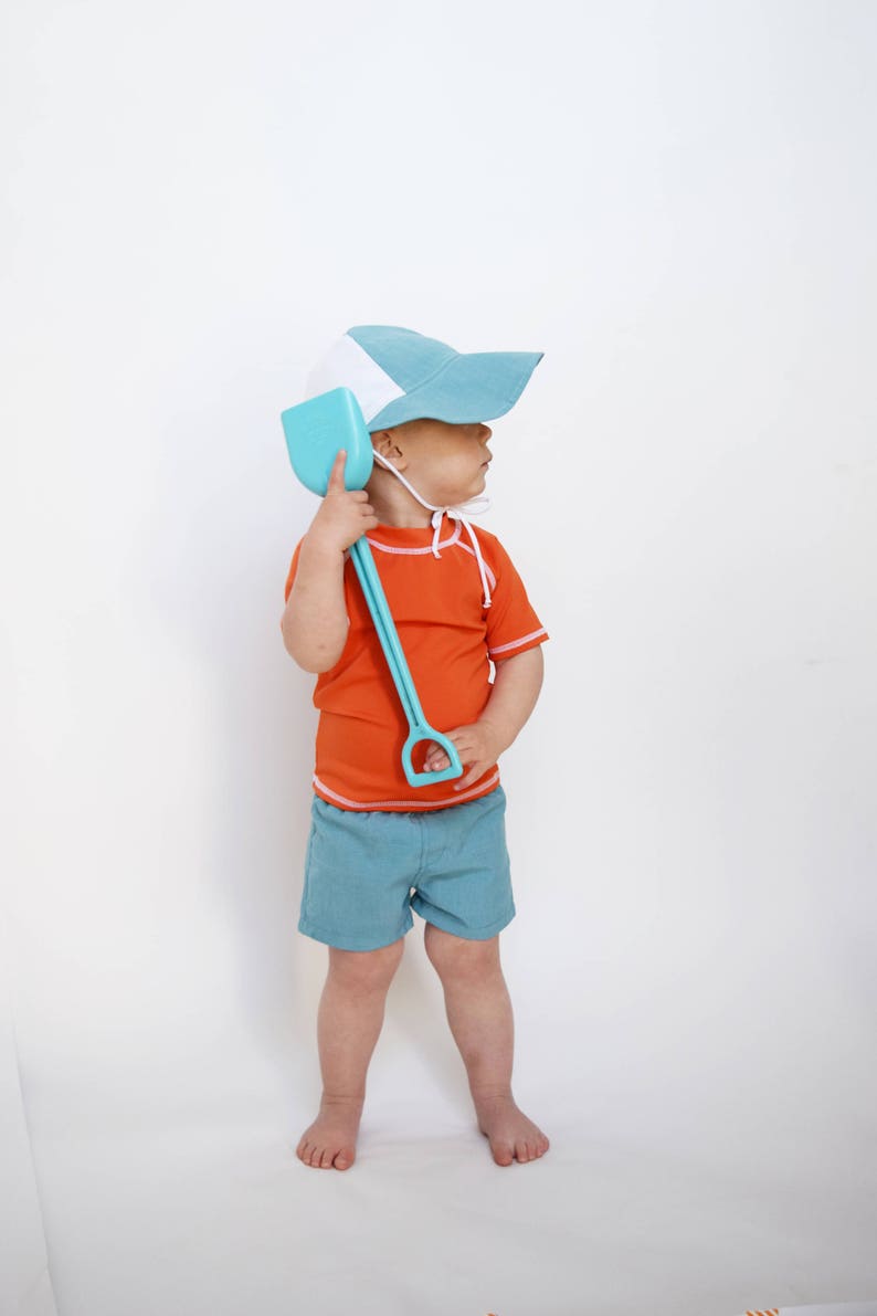 3mo9mo Long Sleeve Baby Swimsuit, Boy Sun Shirt, Long Sleeve Rash