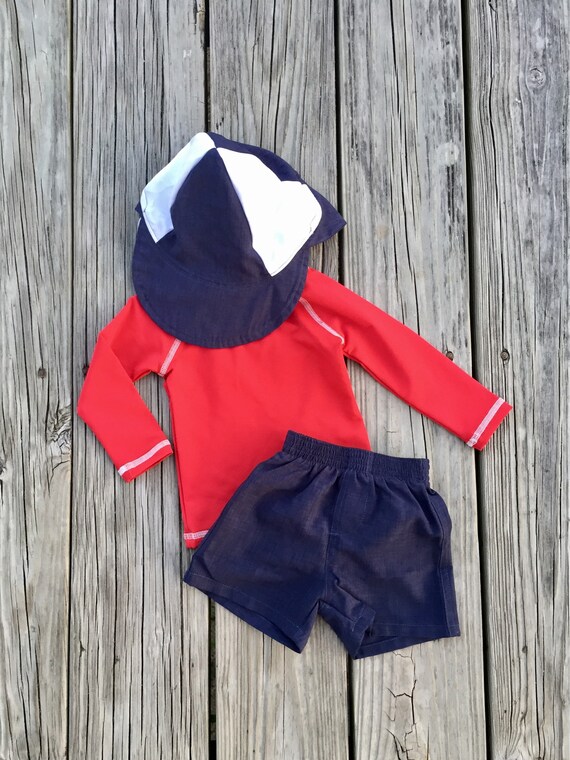 baby boy long sleeve swim shirt