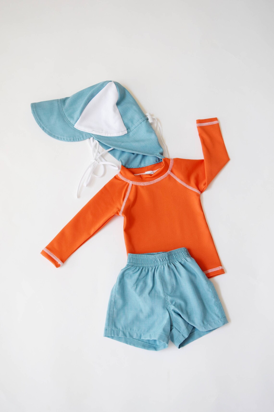 3mo9mo Long Sleeve Baby Swimsuit, Boy Sun Shirt, Long Sleeve Rash