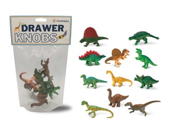 Dinosaur Drawer Knobs and Pulls for Dresser, Kids Bedroom Dinosaur themed decor