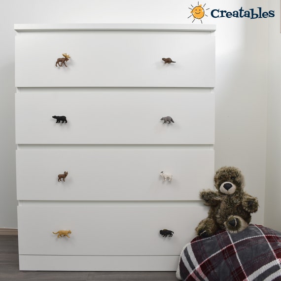 Woodland Drawer Knobs American Wildlife Animal Drawer Pulls Etsy